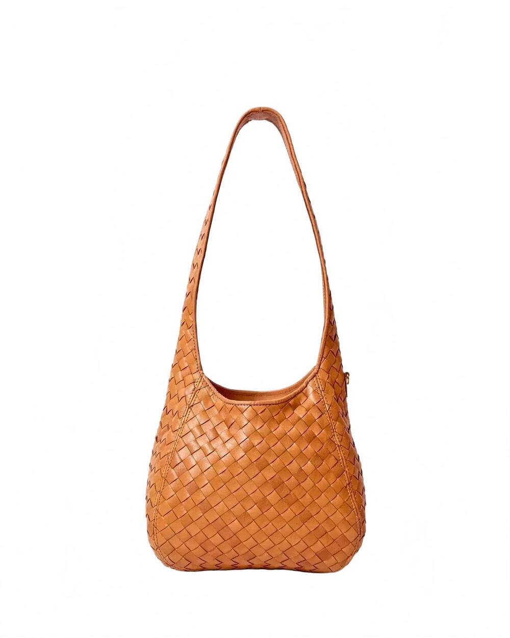 NEW CLARE V. women's petit bando woven diagonal shoulder bag in natural